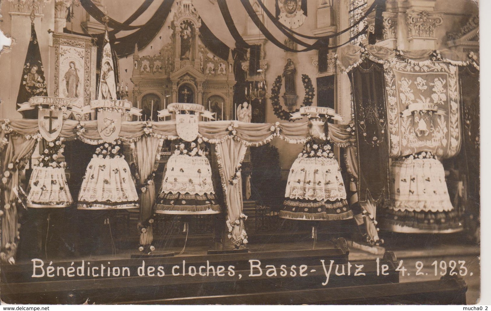 57 - YUTZ - CARTE PHOTO - BAPTEME DES CLOCHES LE 04.02.1923 - Autres & Non Classés