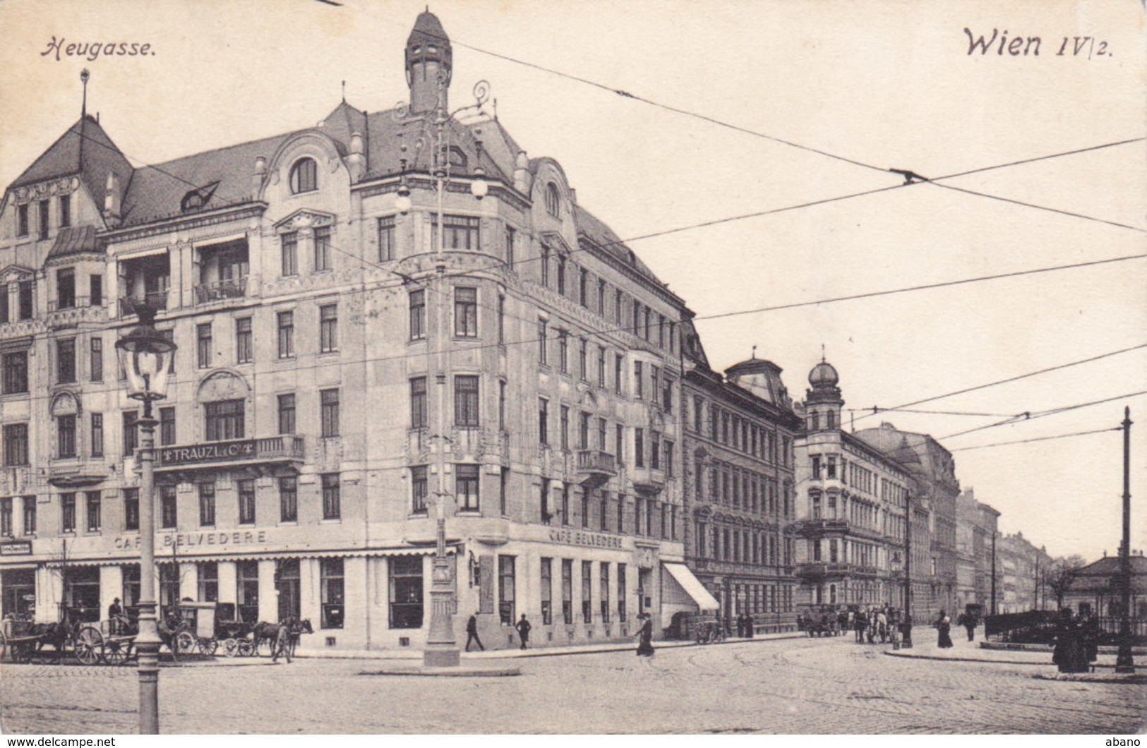 Wien 4: Heugasse - Heute Prinz-Eugen-Str., Mit Cafe Belvedere 1912 !!! - Andere & Zonder Classificatie