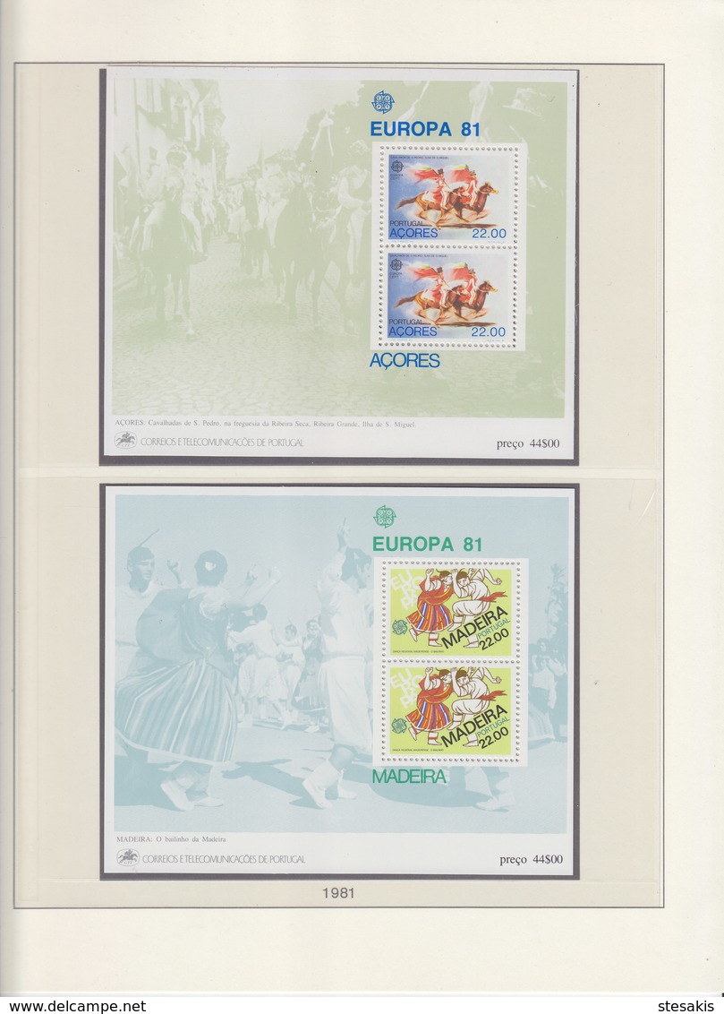 Europa Cept 1981 : Year collection according to LINDNER album pages  (9 scans) / MNH