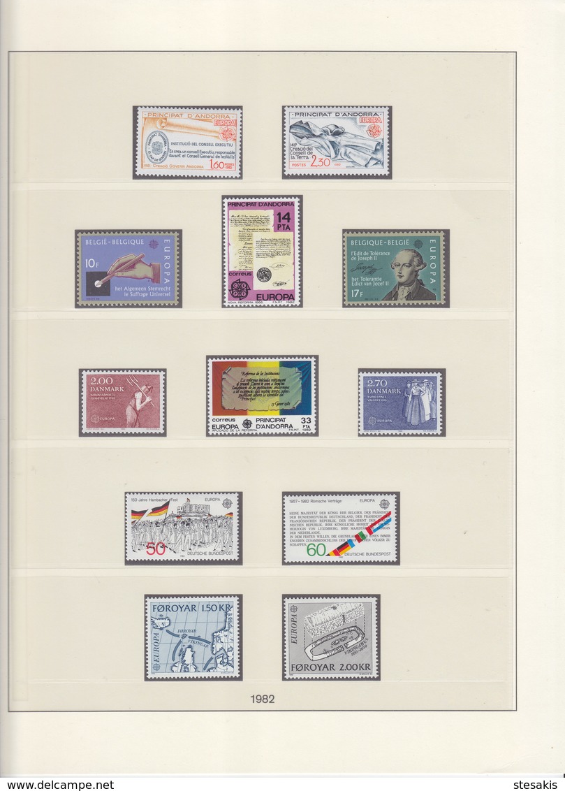 Europa Cept 1982 : Year Collection According To LINDNER Album Pages  (10 Scans) / MNH - 1982