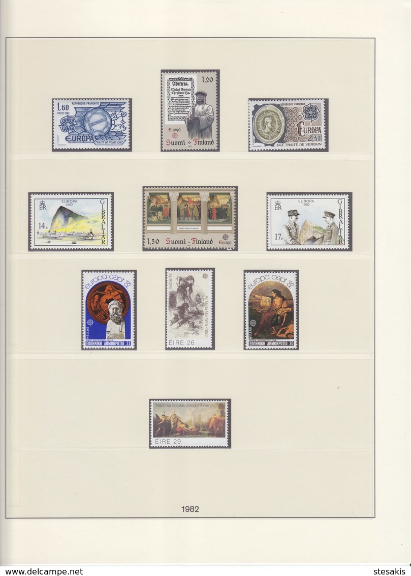Europa Cept 1982 : Year Collection According To LINDNER Album Pages  (10 Scans) / MNH - 1982