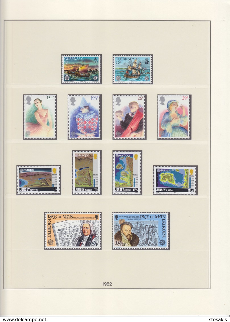 Europa Cept 1982 : Year Collection According To LINDNER Album Pages  (10 Scans) / MNH - 1982