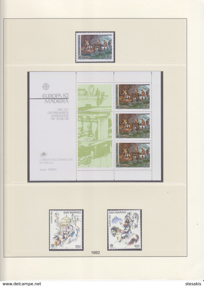 Europa Cept 1982 : Year collection according to LINDNER album pages  (10 scans) / MNH