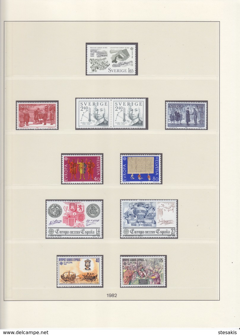 Europa Cept 1982 : Year collection according to LINDNER album pages  (10 scans) / MNH