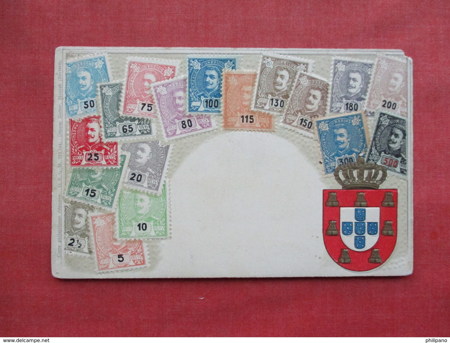 Embossed  Stamp Card  Portugal  Corner Chip  -- Ref 3288 - Stamps (pictures)