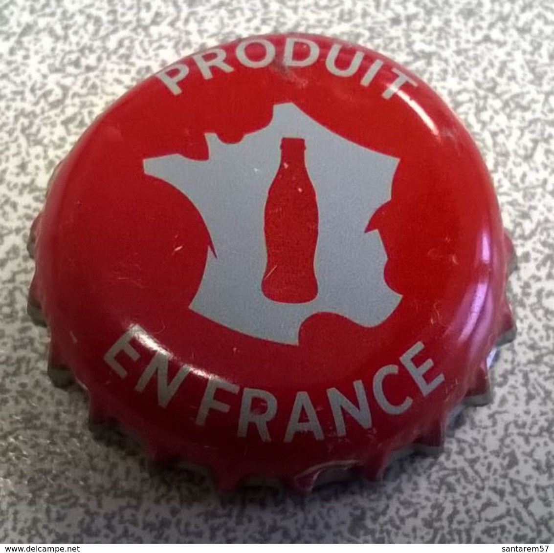 France Capsule Crown Cap Coca Cola Rouge Produit En France - Soda