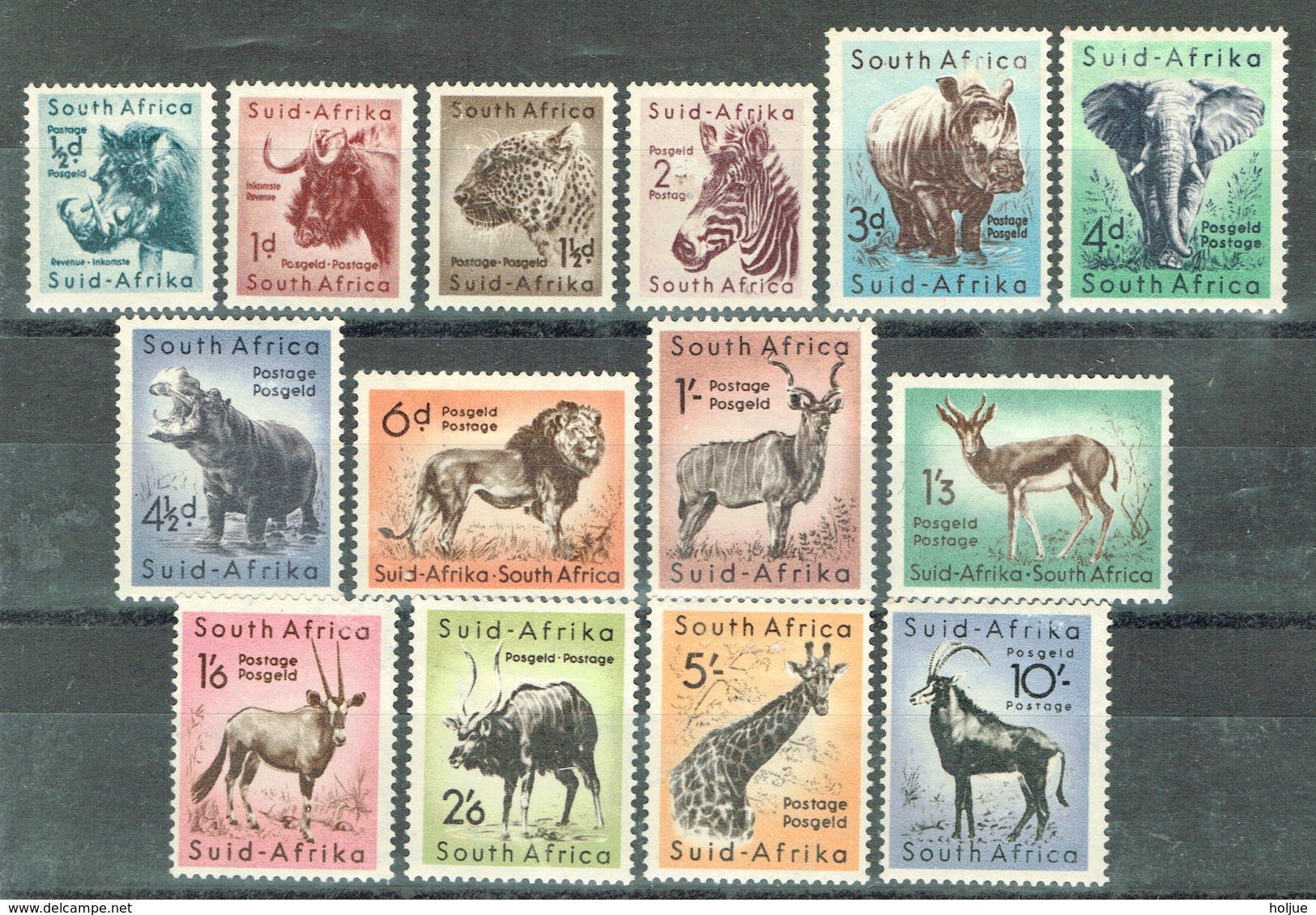 Südafrika 1954 Freimarken Tiere Michel 239-52 MH - Unused Stamps