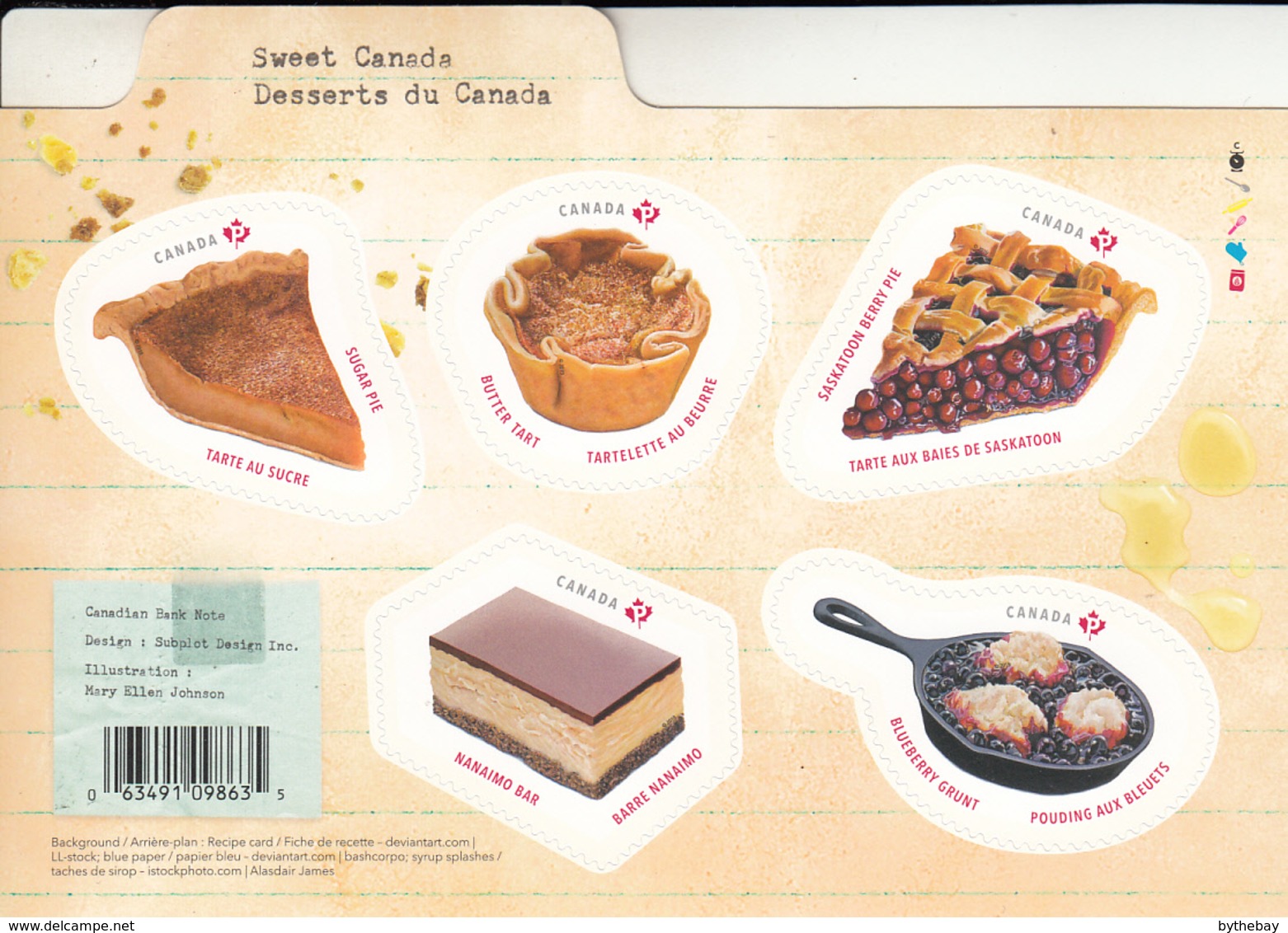 Canada 2019 MNH Souvenir Sheet Of 5 (P) Canadian Desserts - Neufs