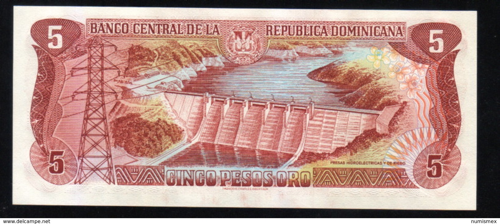 DOMINICAN REPUBLIC RD$ 5 1997 Low Number H000050K PICK-152b UNC - Dominicana