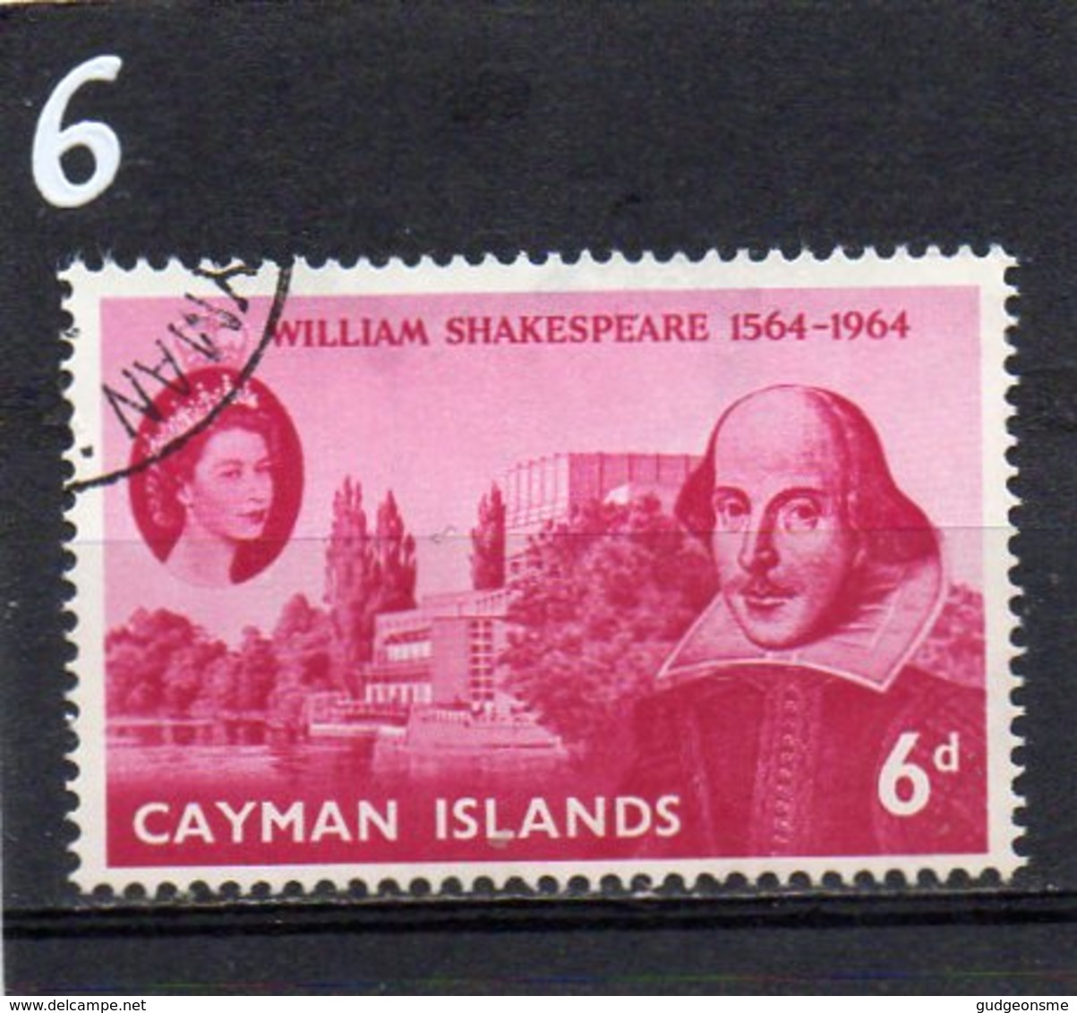1964 Shakespeare 6d Used - Cayman Islands