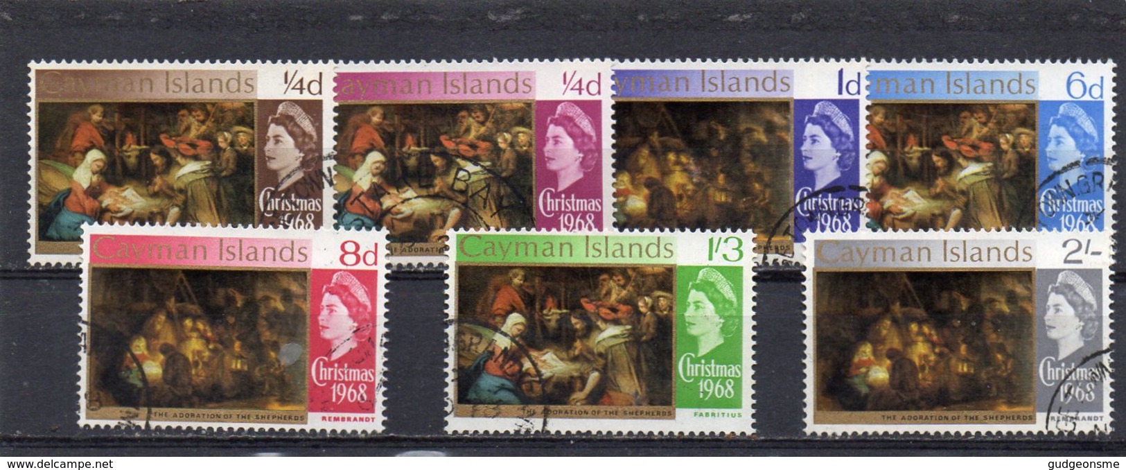 1968 Christmas 7 Values Set Used - Cayman Islands