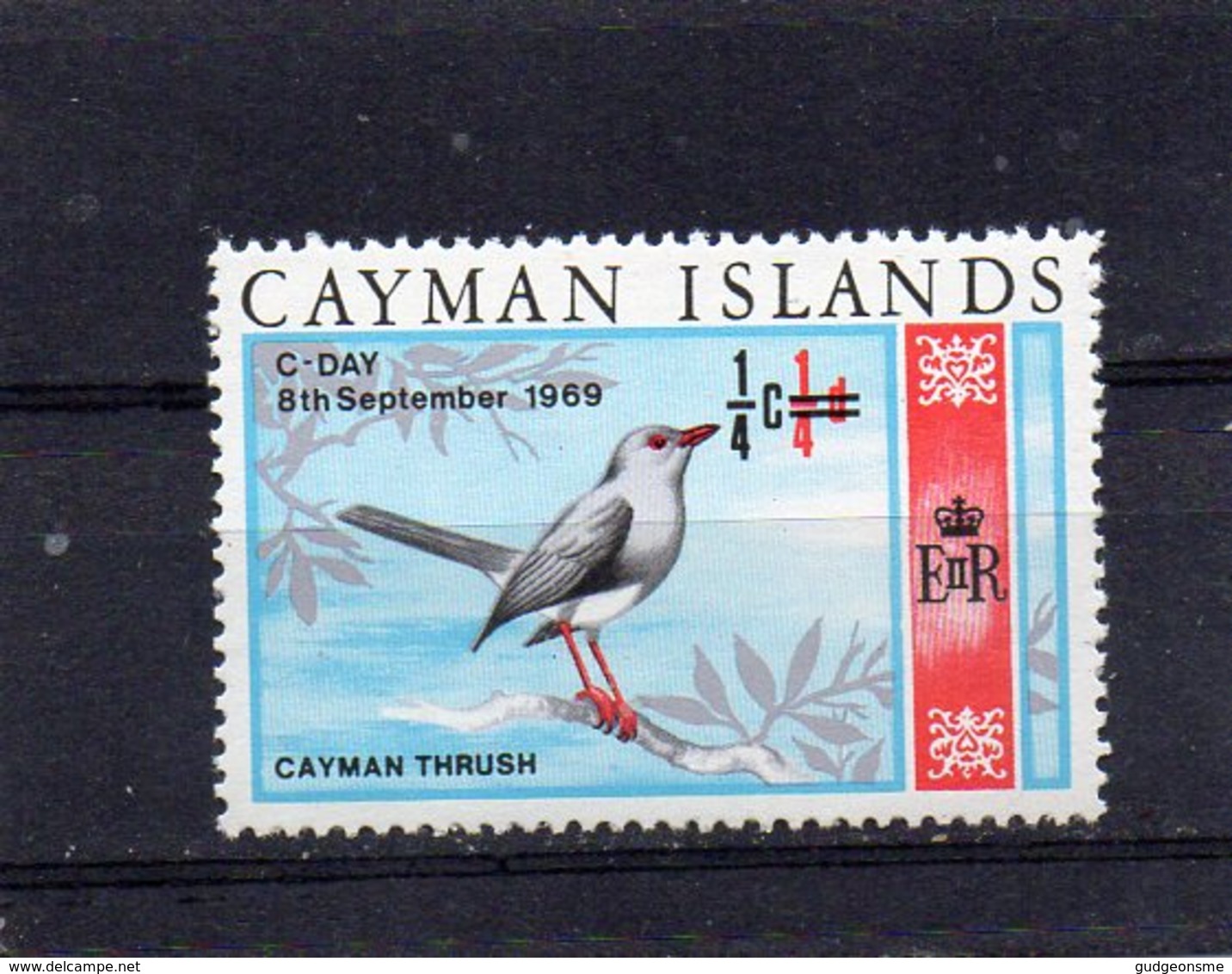 1969 Flora/Fauna Decimal 1/4c On 1/4d MNH - Cayman Islands