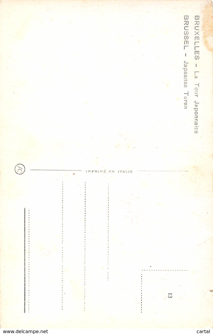 BRUXELLES - La Tour Japonnaise - Monumenten, Gebouwen