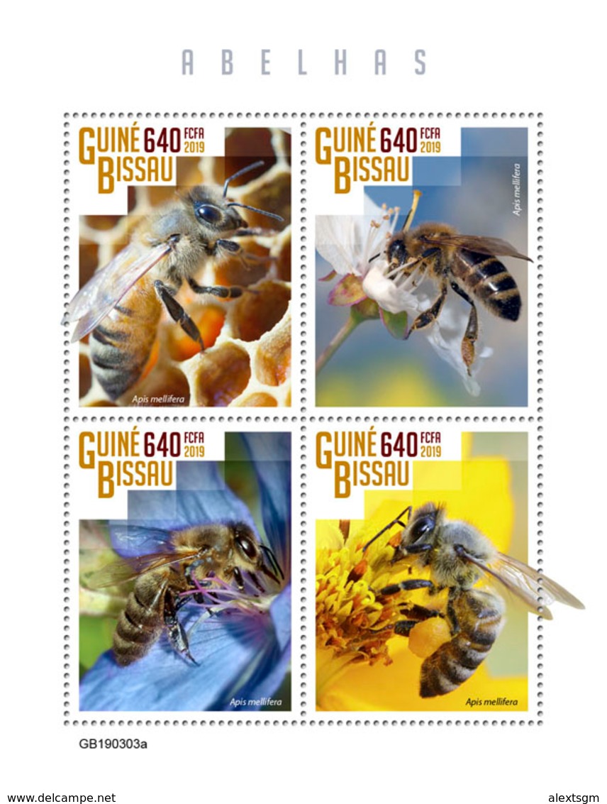 GUINEA BISSAU 2019 - Bees. Official Issue - Honeybees