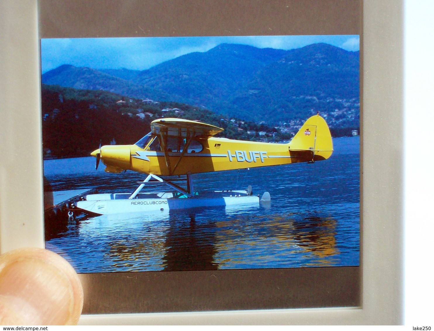 DIAPOSITIVA / SLIDE AEREO PIPER CUB I-BUFF  AERO CLUB COMO - Diapositive