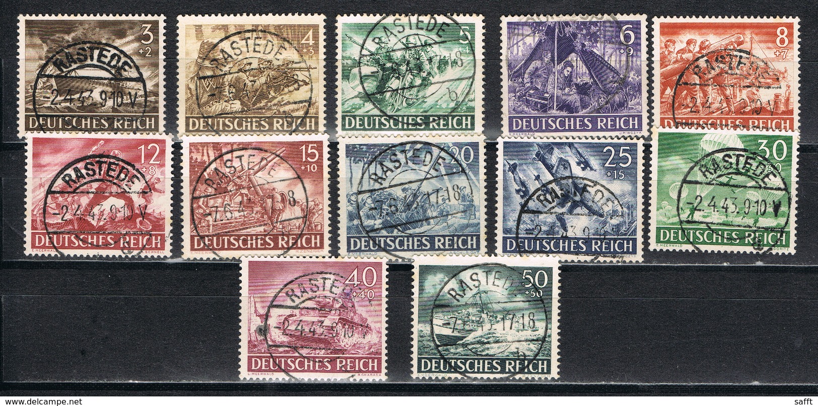 Deutsches Reich 831/842 Gestempelt - Heldengedenktag 1943 - Oblitérés