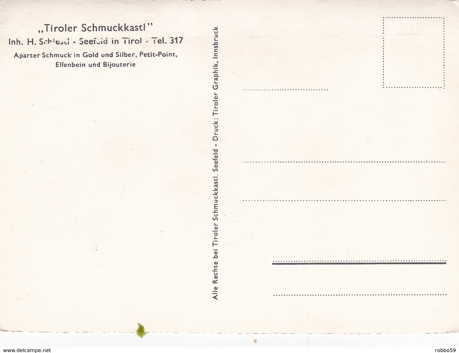 Austria Seefeld Schmuckkastl Postcard Unused Good Condition - Other & Unclassified