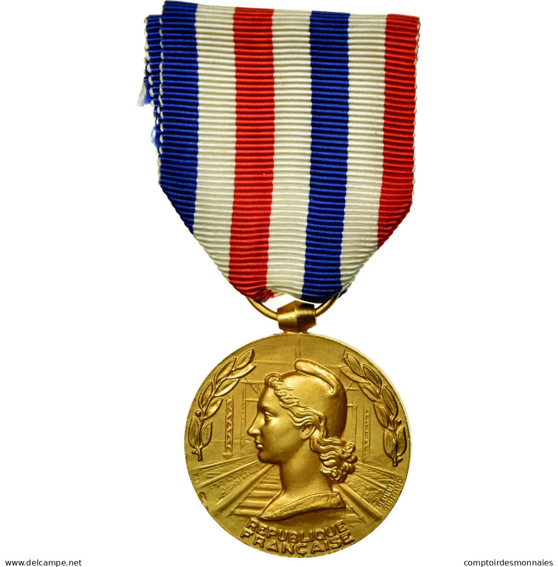 France, Honneur Des Chemins De Fer, Médaille, 1964, Non Circulé, Guiraud, Gilt - Autres