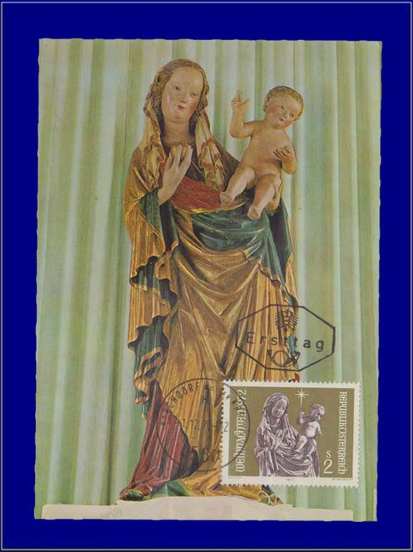 Autriche, Carte Maximum, Statue De La Sainte Vierge Et De L'enfant - Cartes-Maximum (CM)