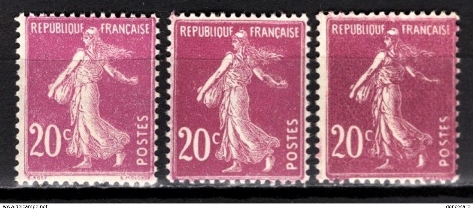 FRANCE 1924/1926 - Y.T. N° 190 X 3 DIFFERENTS - NEUFS** - - Neufs