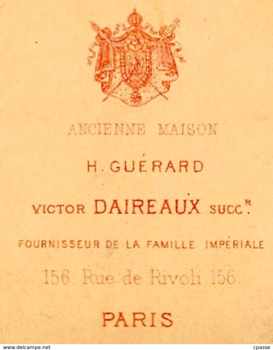 PHOTO Photographie CDV Napoléon 1er * Maison H. Guérard - Victor DAIREAUX Succr. Paris, Fournisseur Famille Impériale - Célébrités