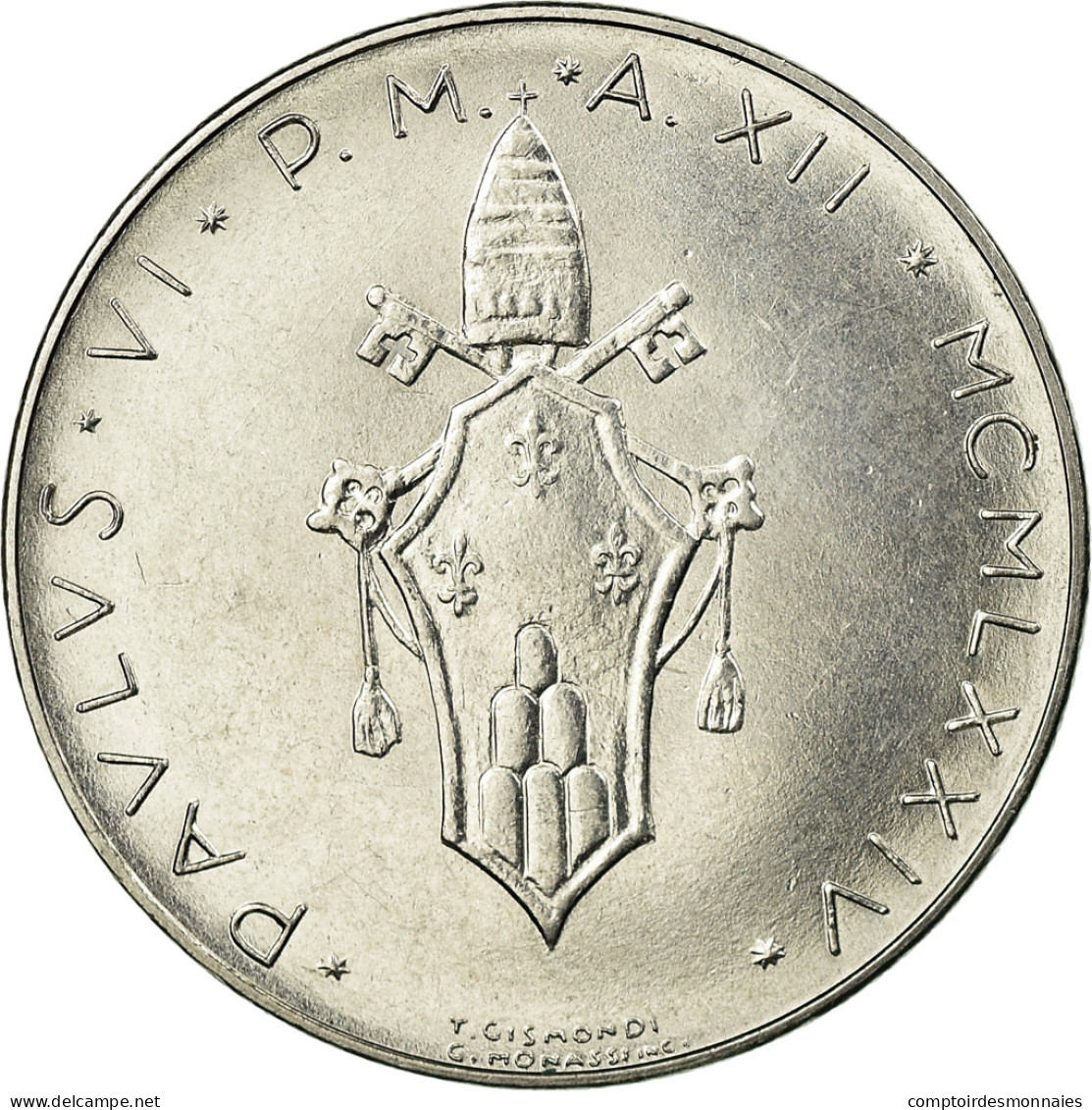 Monnaie, Cité Du Vatican, Paul VI, 100 Lire, 1974, Roma, SPL, Stainless Steel - Vatican