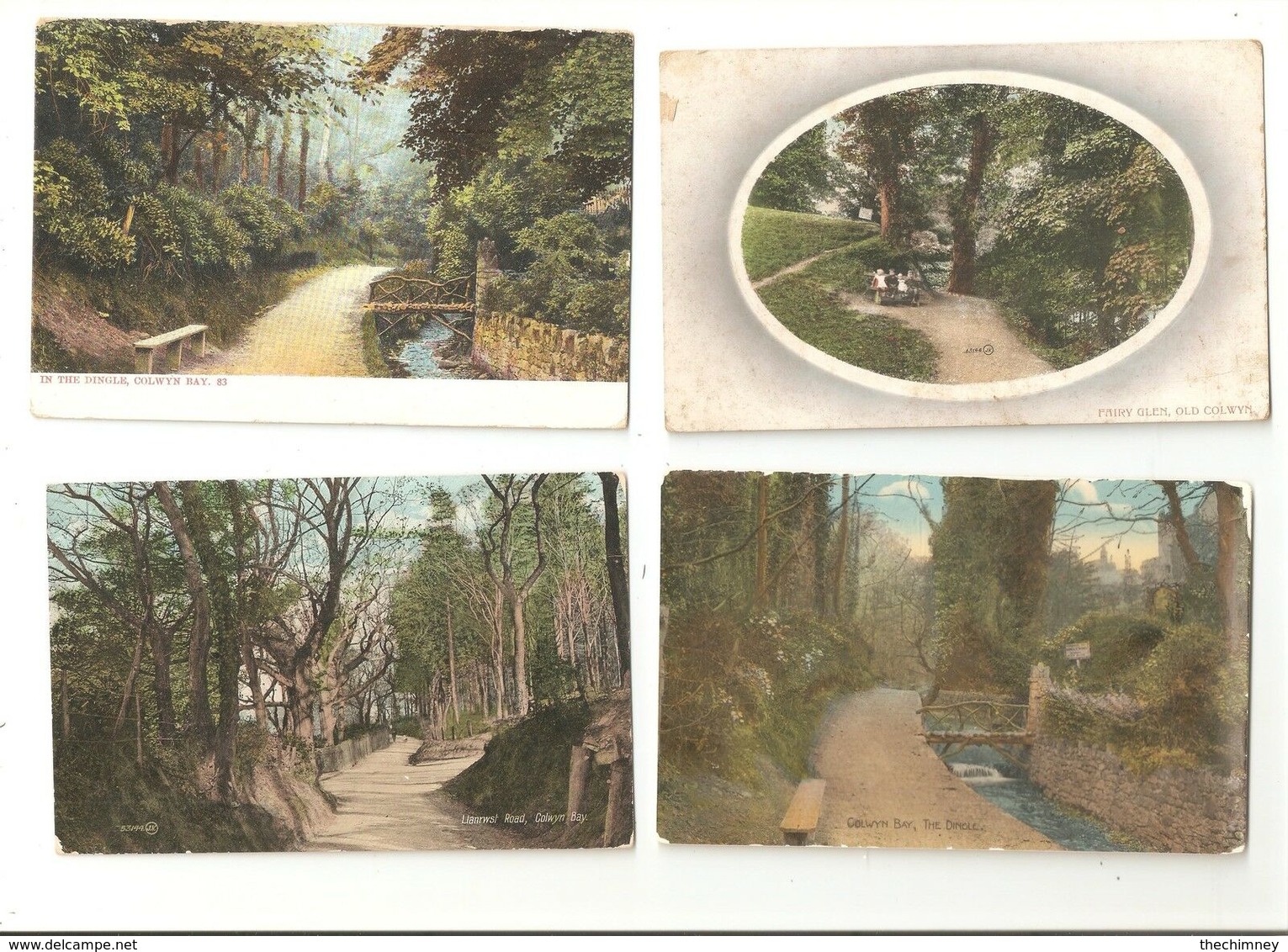 4 ----FOUR  COLWYN BAY DENBIGHSHIRE OLD POSTCARDS - Denbighshire