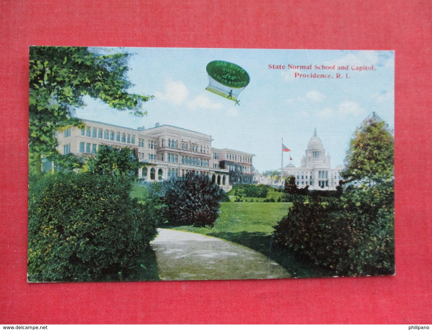 S & H Green Stamps Back Side Store San Socci's--- State Normal School     Rhode Island > Providence     Ref 3289 - Advertising