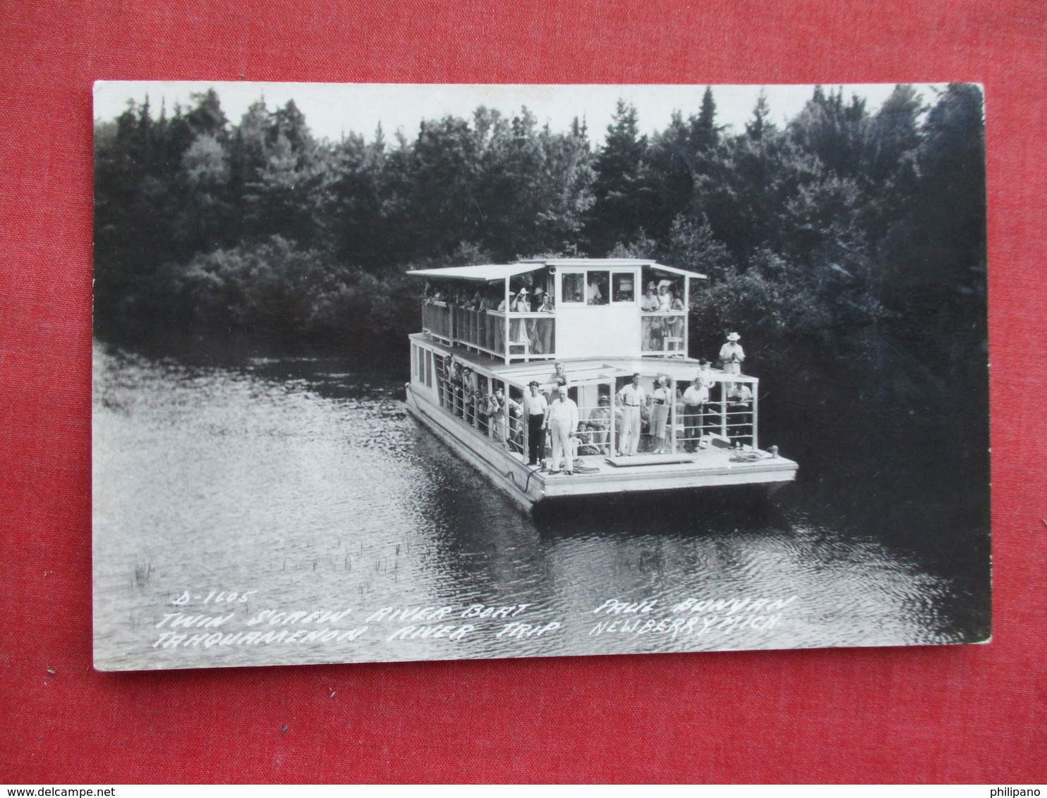 RPPC 1947 Cancel  Twin Screw River Boat Newberry - Michigan    Ref 3289 - Other & Unclassified