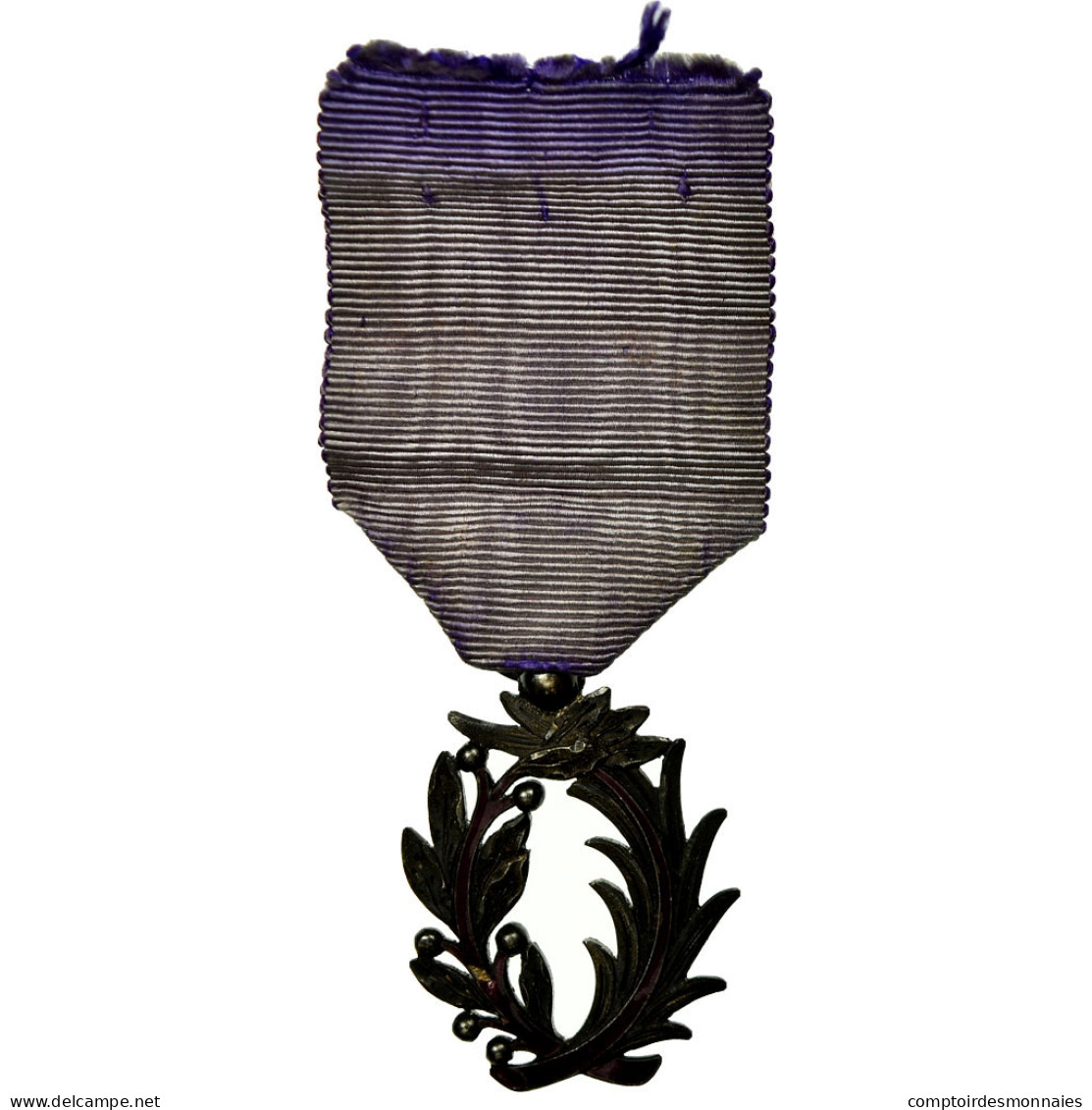 France, Ordre Des Palmes Académiques, Médaille, Très Bon état, Silvered - Autres