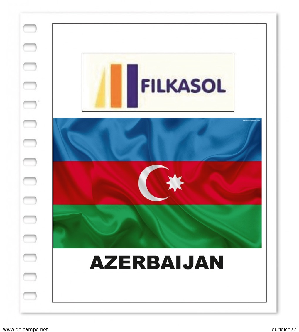 Suplemento Filkasol Azerbaijan 2015 - Ilustrado Para Album 15 Anillas - Afgedrukte Pagina's