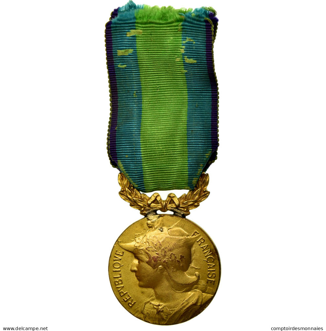 France, Bien Public, Médaille, Très Bon état, Landowski, Gilt Bronze, 32 - Altri