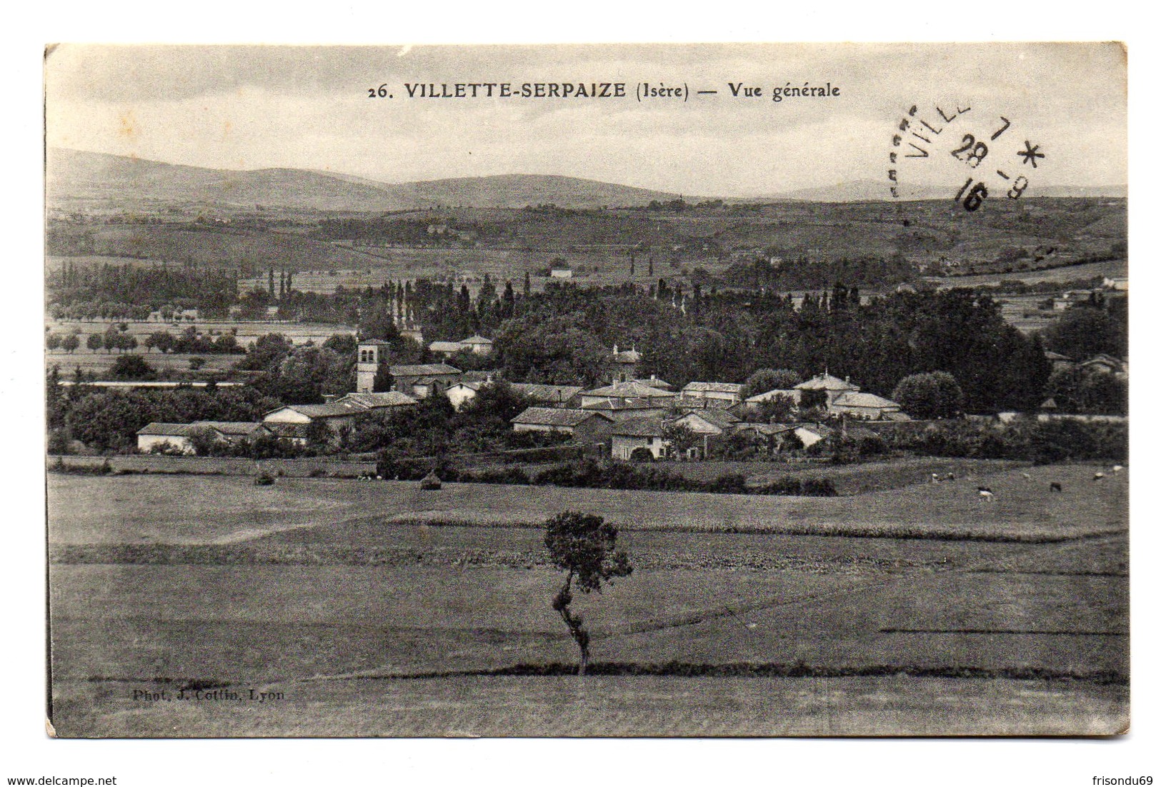 VILLETTE-SERPAIZE (Isère) - Vue Générale . - La Côte-Saint-André