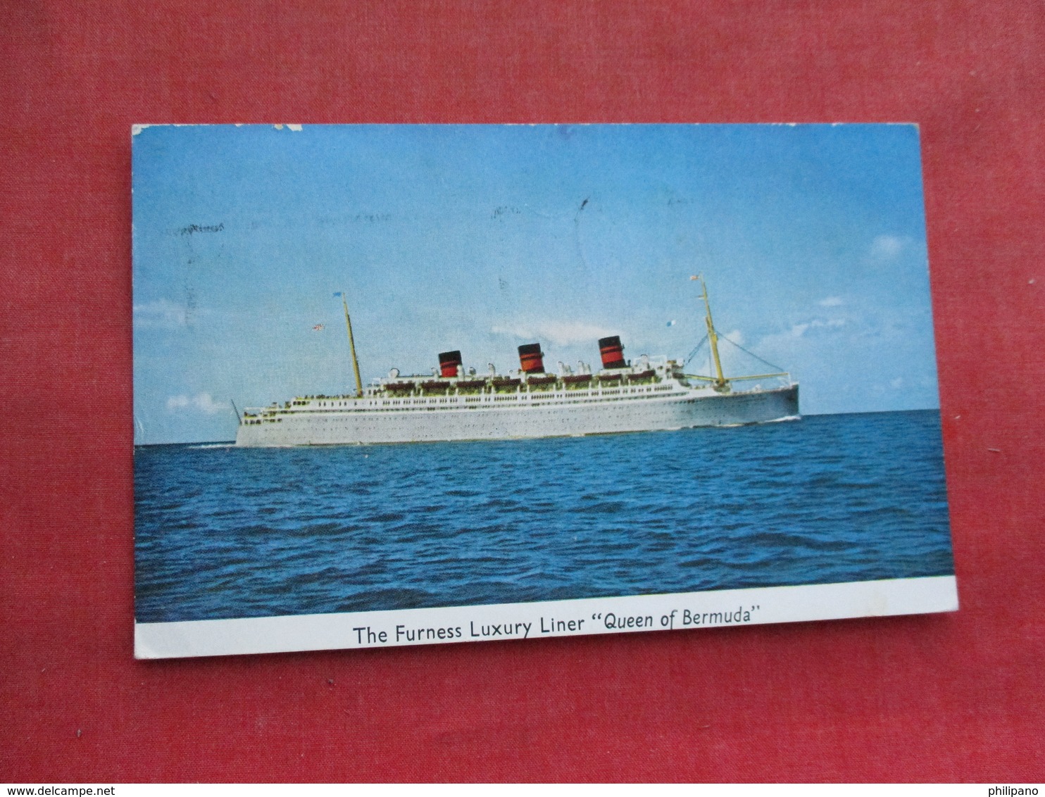 Furness Luxury Liner Queen Of Bermuda Has Bermuda  Stamp & Cancel     Ref 3289 - Steamers