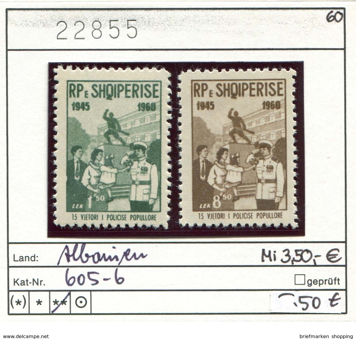 Albanien - Albanie - Albania - Michel 605-606 - ** Mnh Neuf Postfris - - Albanien