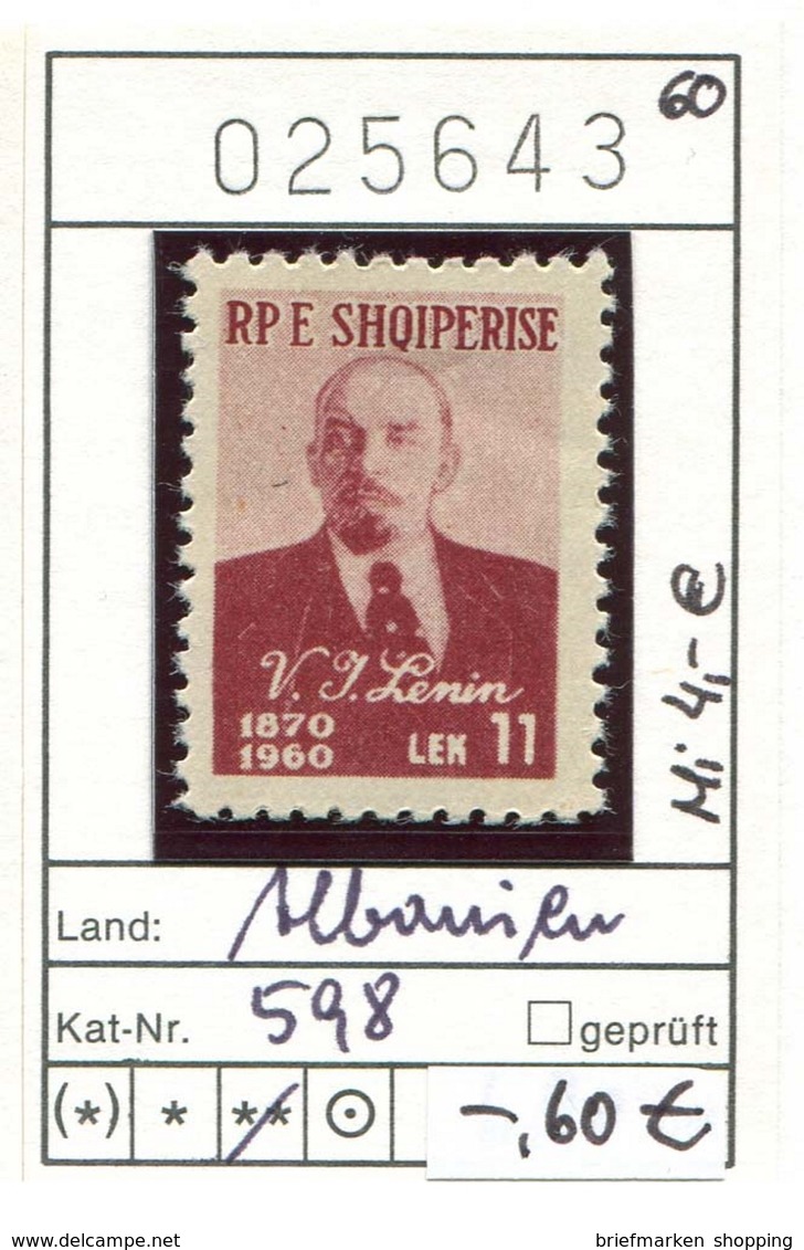 Albanien - Albanie - Albania - Michel 598 - ** Mnh Neuf Postfris - Lenin - Albania