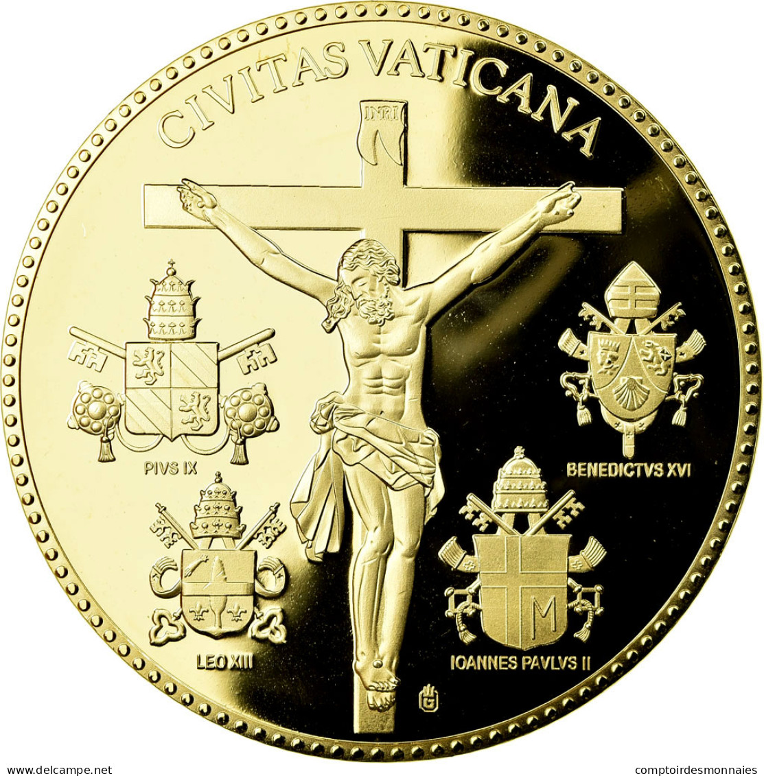 Vatican, Médaille, Pape Jean Paul II, 2005, FDC, Copper Gilt - Autres & Non Classés