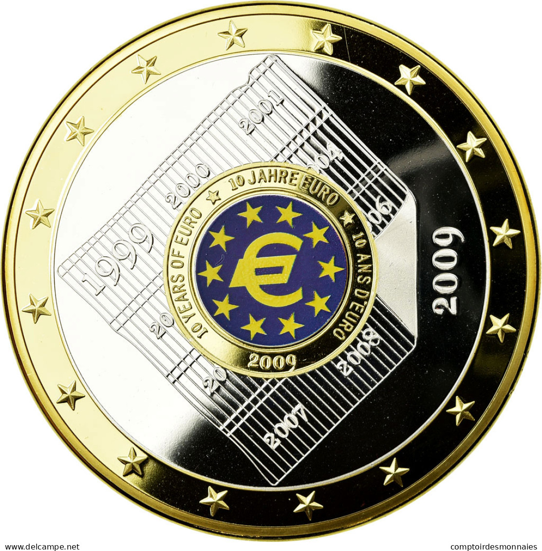 France, Médaille, Géants Euro, 2009, FDC, Copper Gilt - Autres & Non Classés