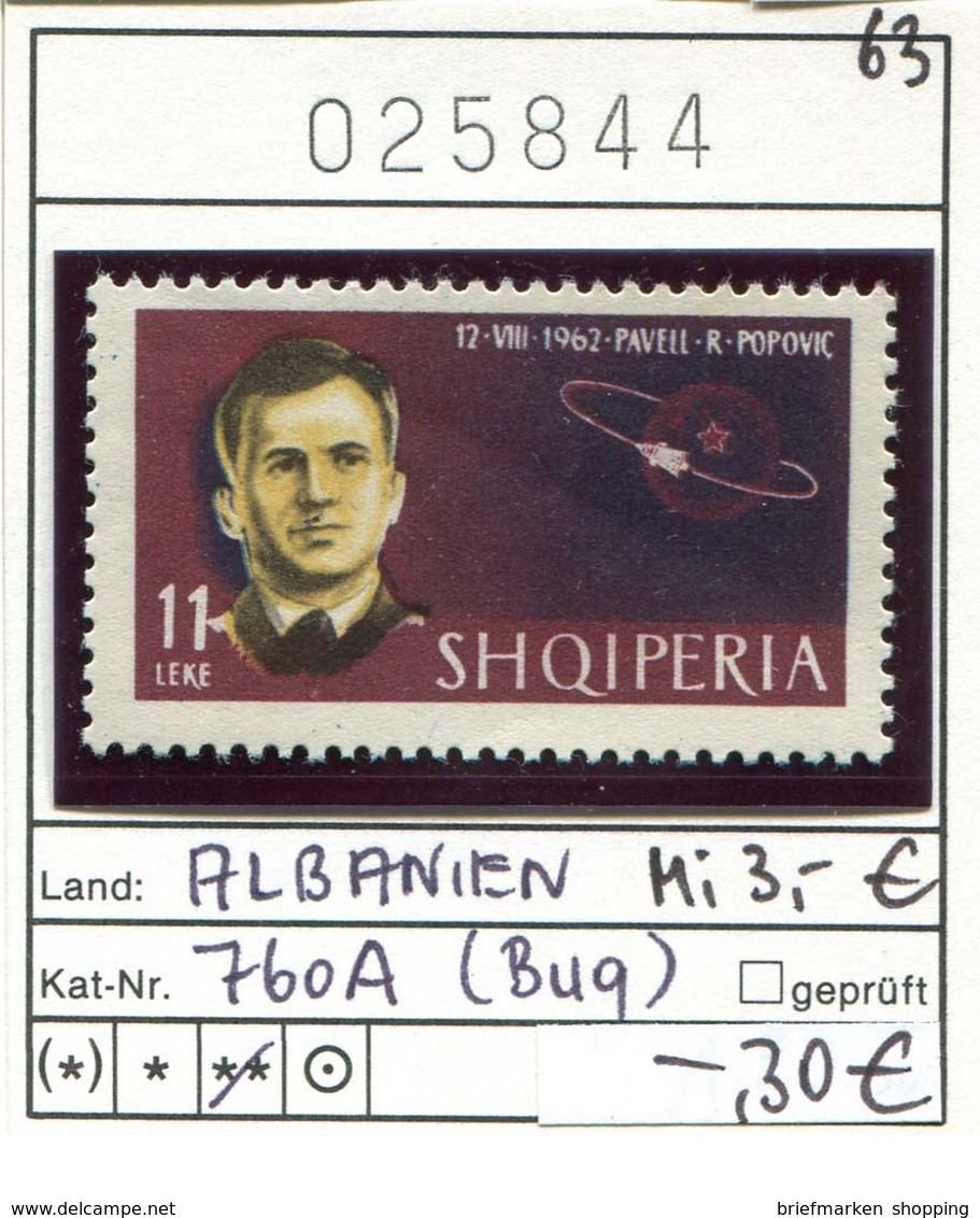 Albanien - Albanie - Albania - Michel 760 A - ** Mnh Neuf Postfris - Marke Hat Bug - Popovic - Albanien