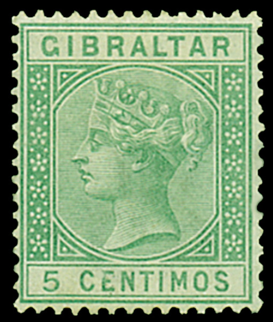 Gibraltar ,1889 5c. Green , MLH * - Autres & Non Classés