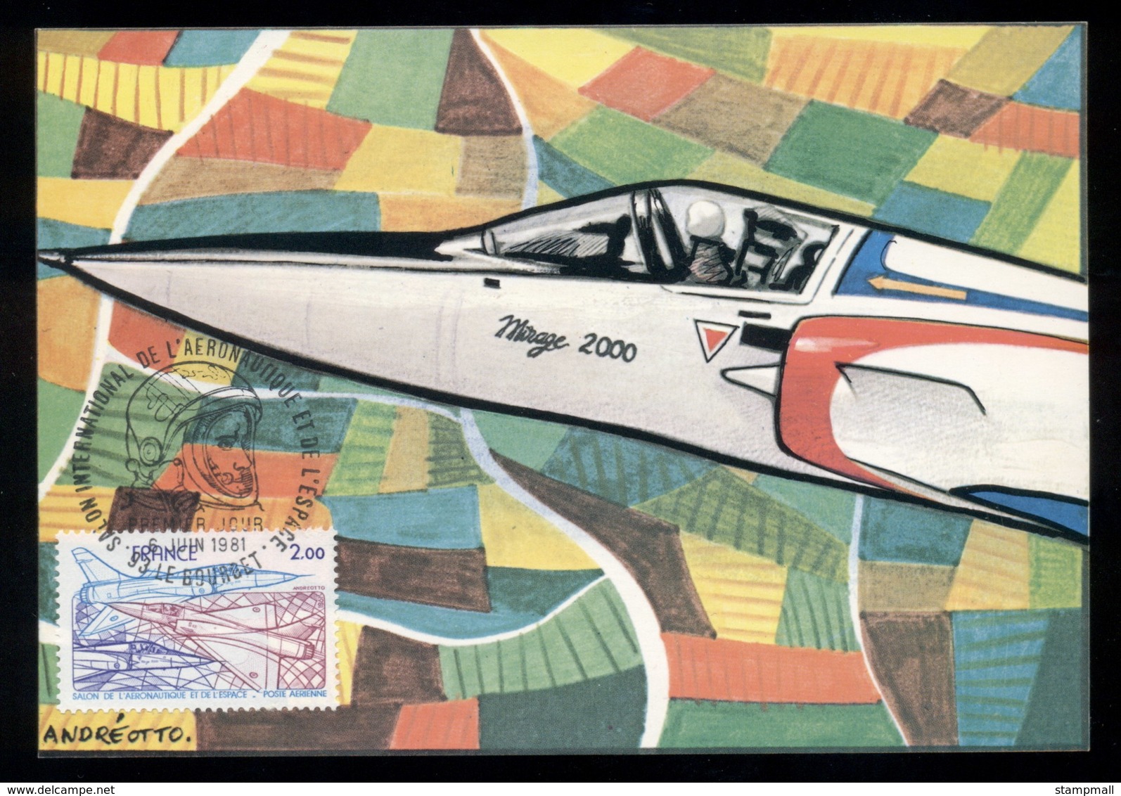 France 1981 Space & Aeronautics Exhibition Maxicard - 1980-1989