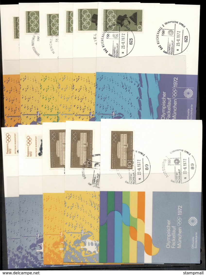 Germany 1972 Summer Olympics Munich 11x Maxicards - Other & Unclassified