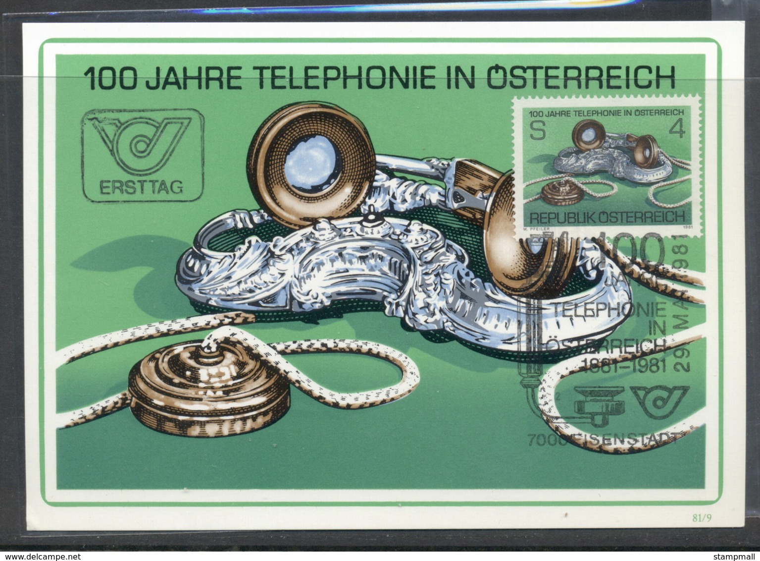 Austria 1981 Telephone Service Centenary Maxicard - FDC