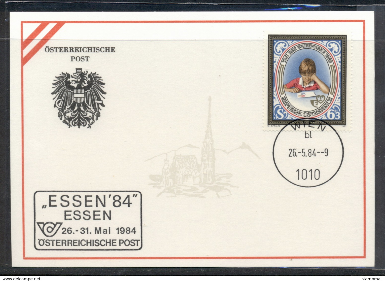 Austria 1984 Stamp Day, Essen '84 Souvenir Card - FDC