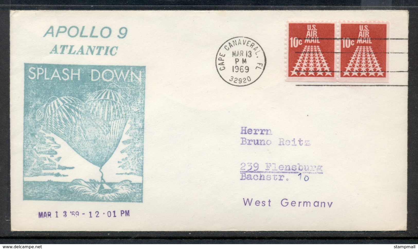 USA 1969 Space, Apollo 9 Souvenir Cover - Event Covers