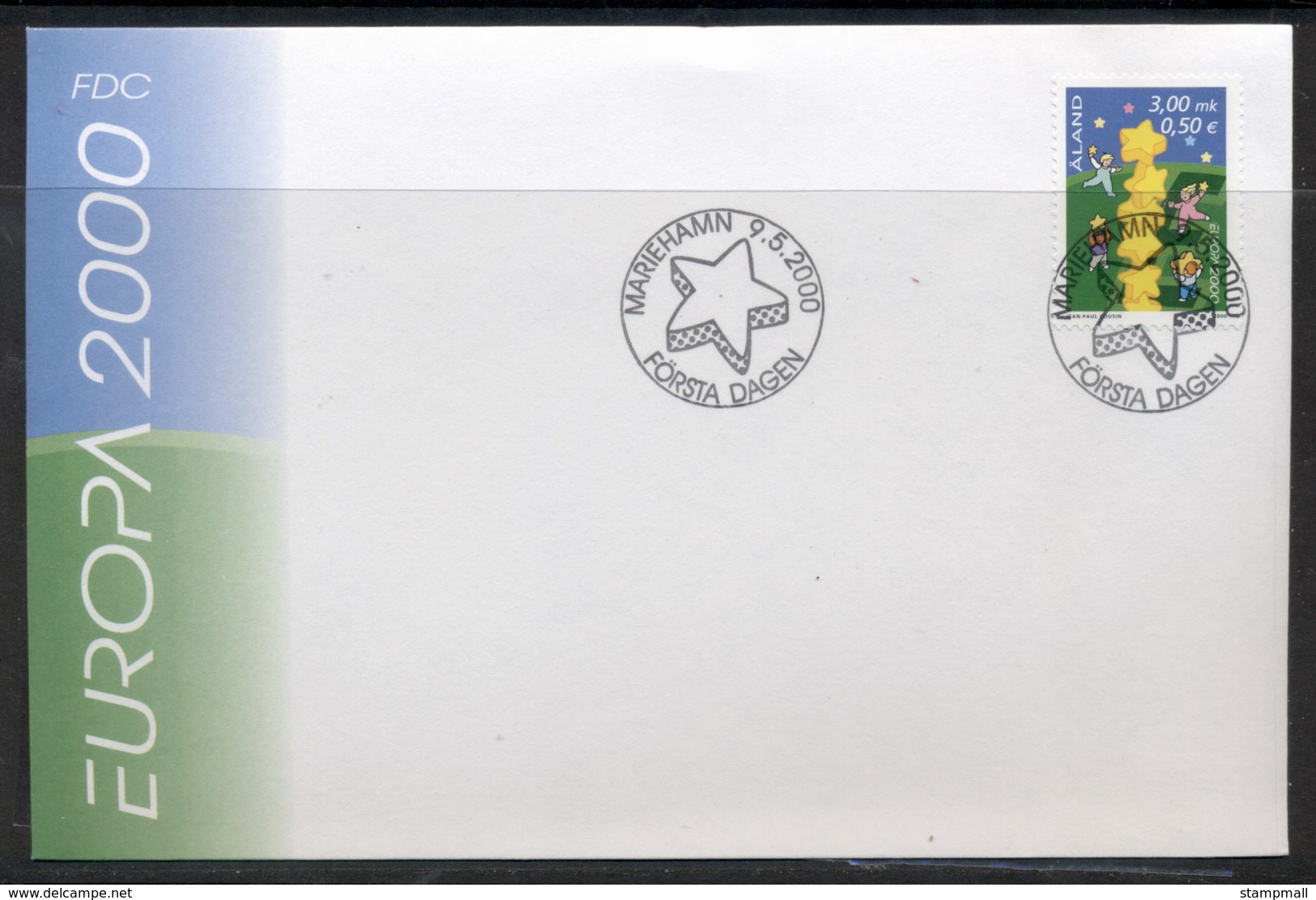 Aland 2000 Europa Field Of Stars FDC - Ålandinseln