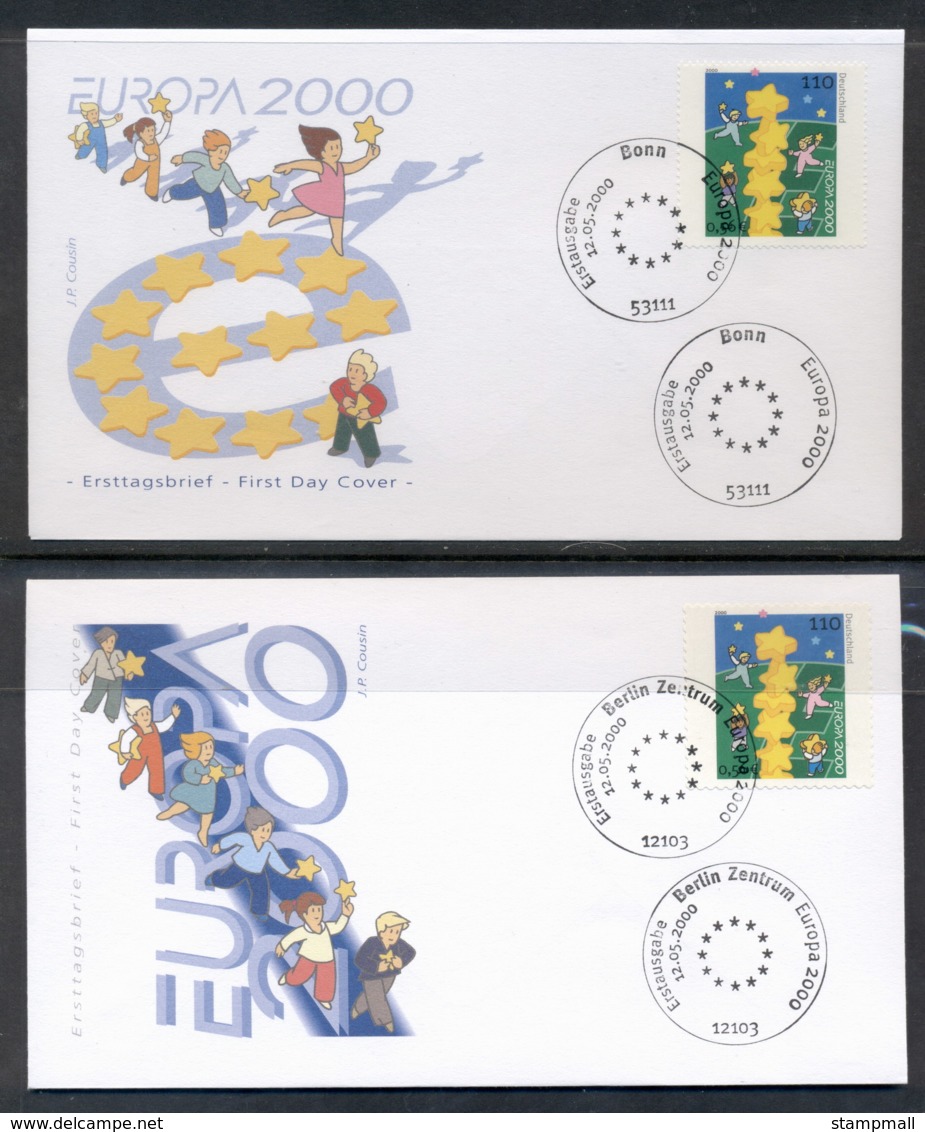 Germany 2000 Europa Field Of Stars + P&S 2x FDC - Other & Unclassified