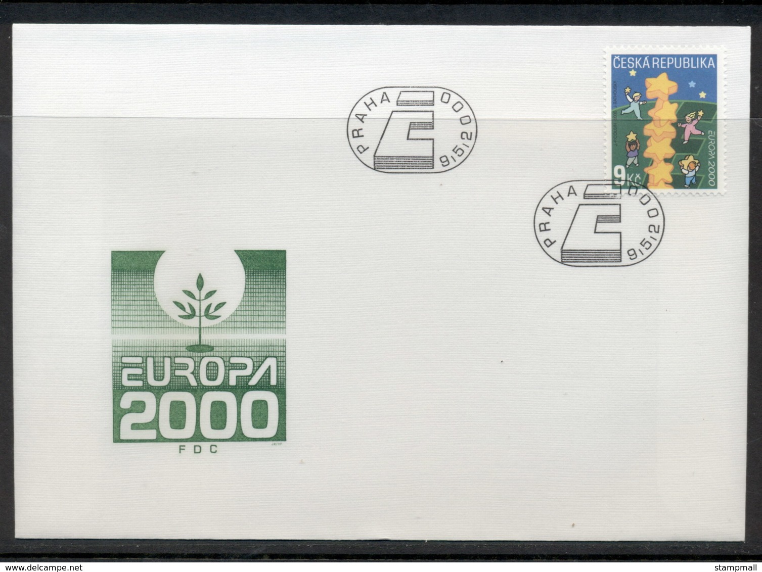 Czech Republic 2000 Europa Field Of Stars FDC - FDC