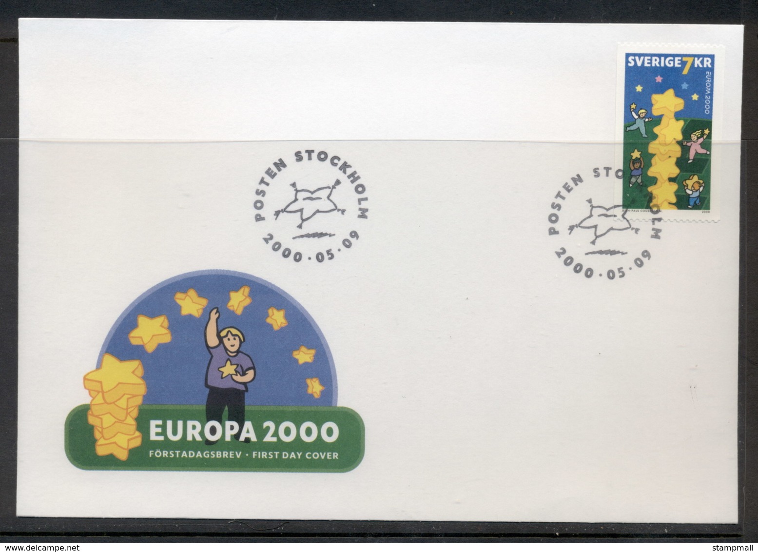 Sweden 2000 Europa Field Of Stars FDC - FDC