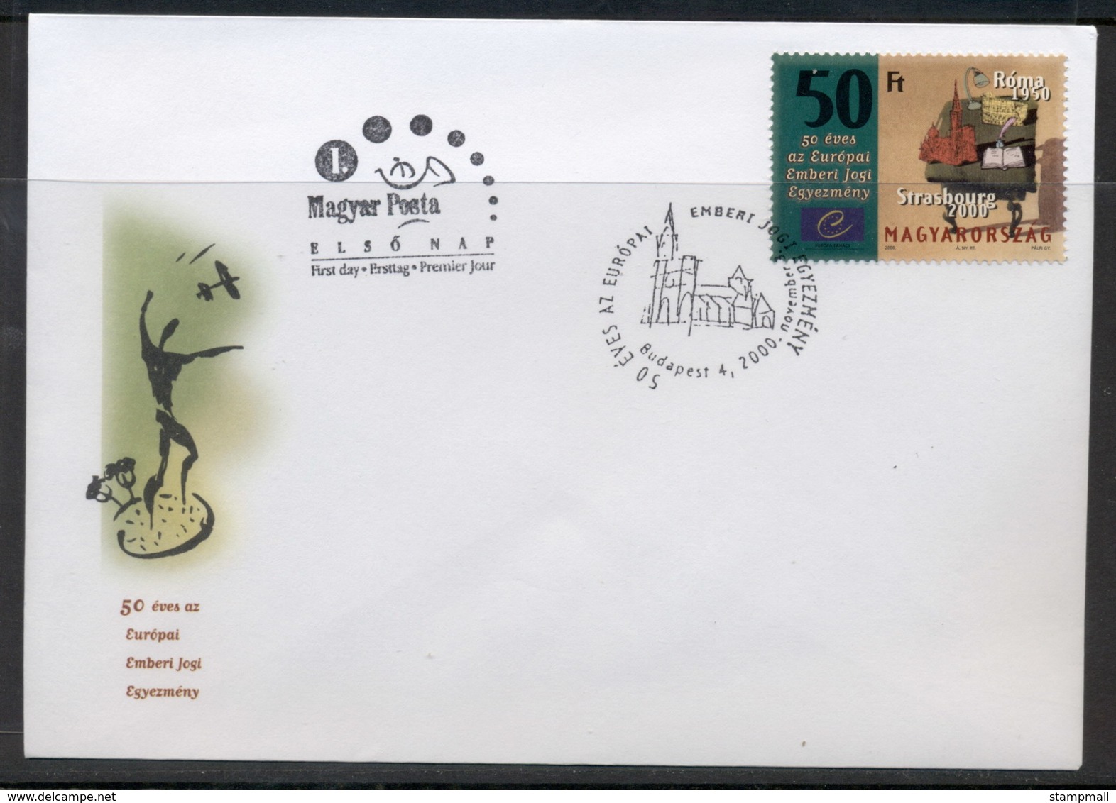 Hungary 2000 European Convention On Human Rights FDC - FDC